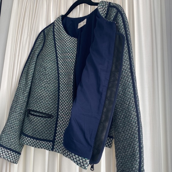 Club Monaco - size 8 - beautiful green fabric blazer - Picture 2 of 4